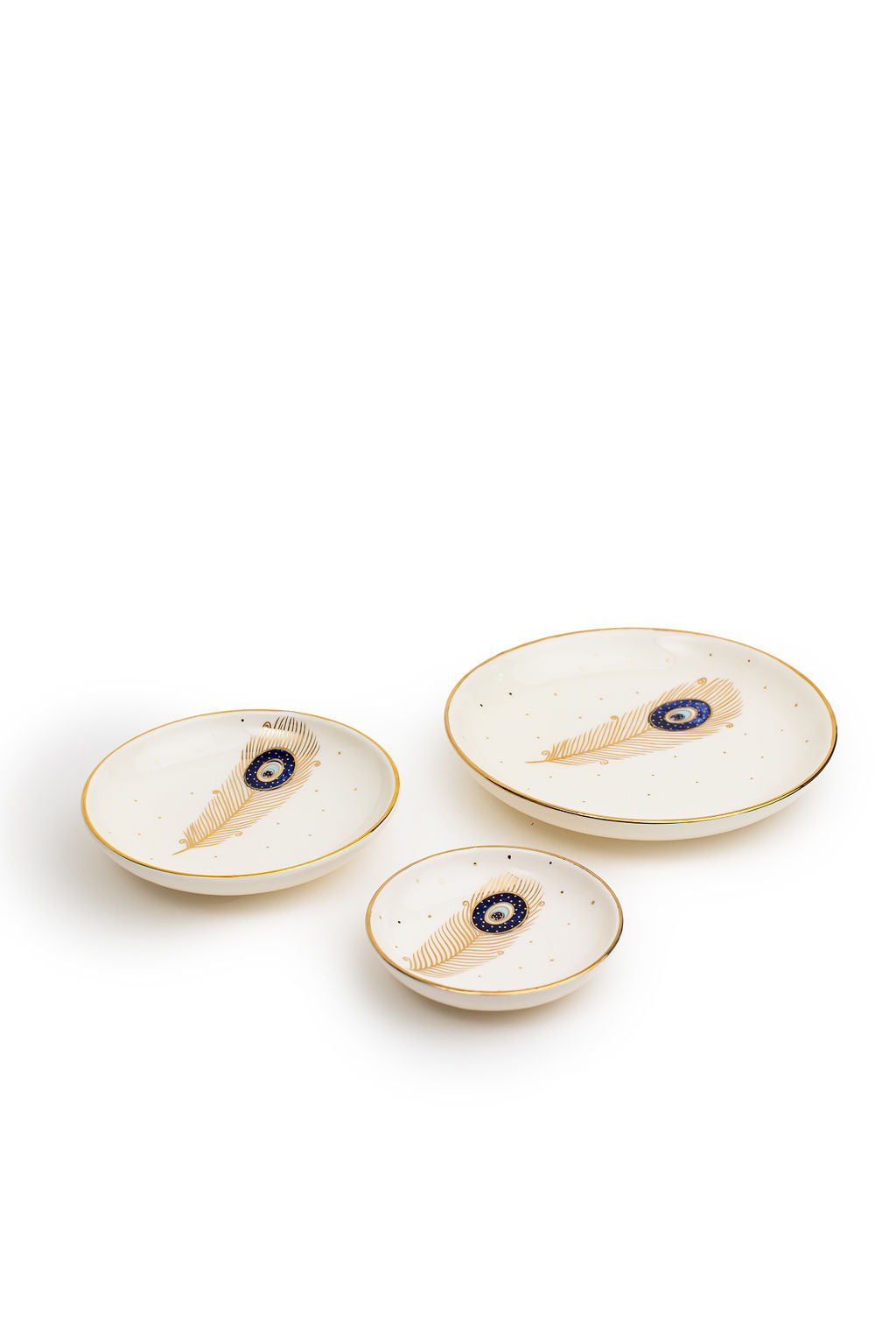 Hand made Ceramic Peacock Plates