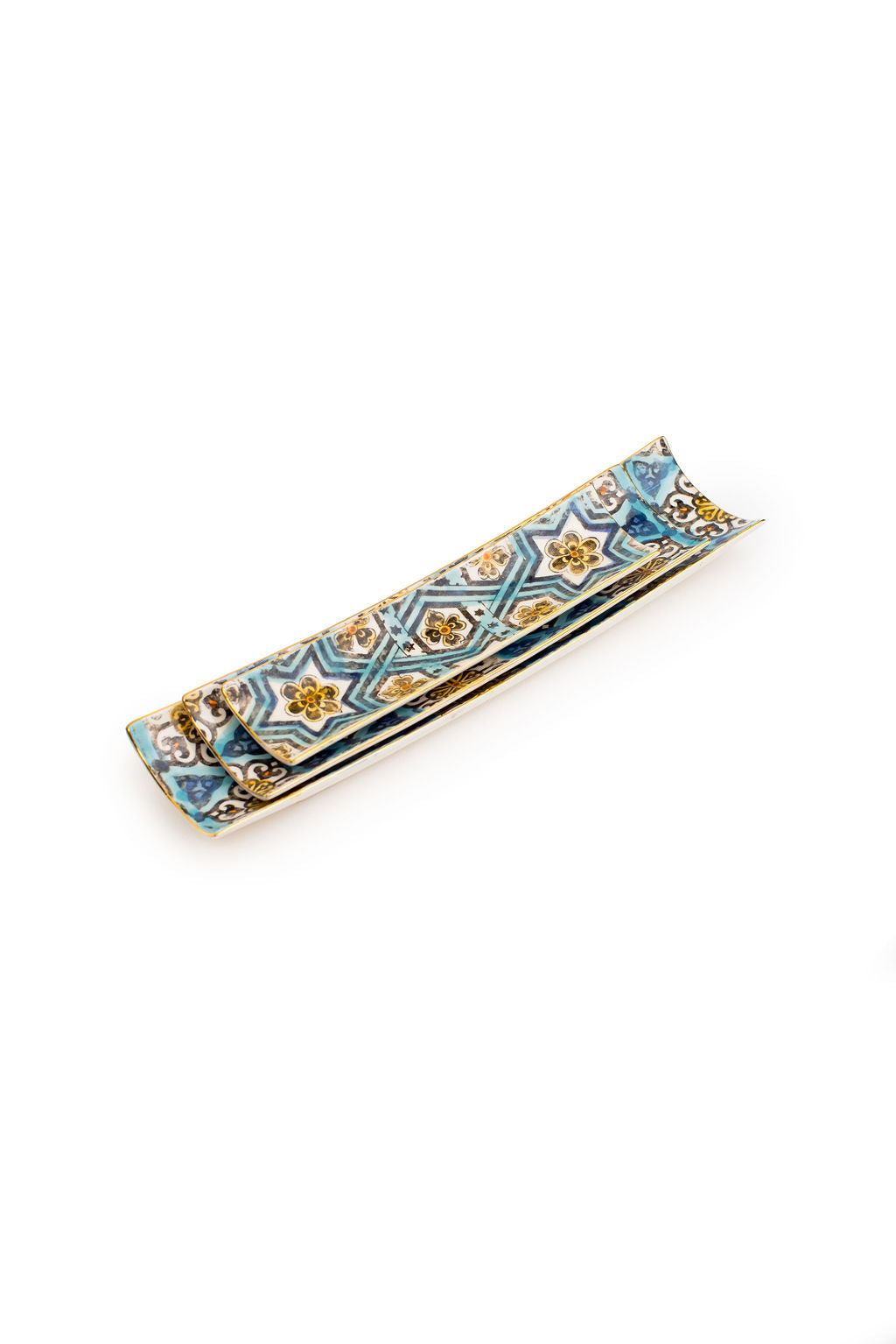 Rectangle Blue Raastin Trays