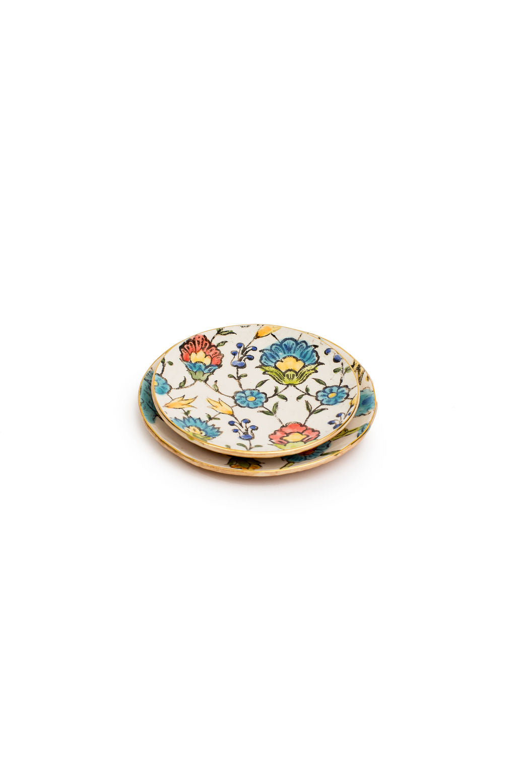 Round Floral Mini Plates