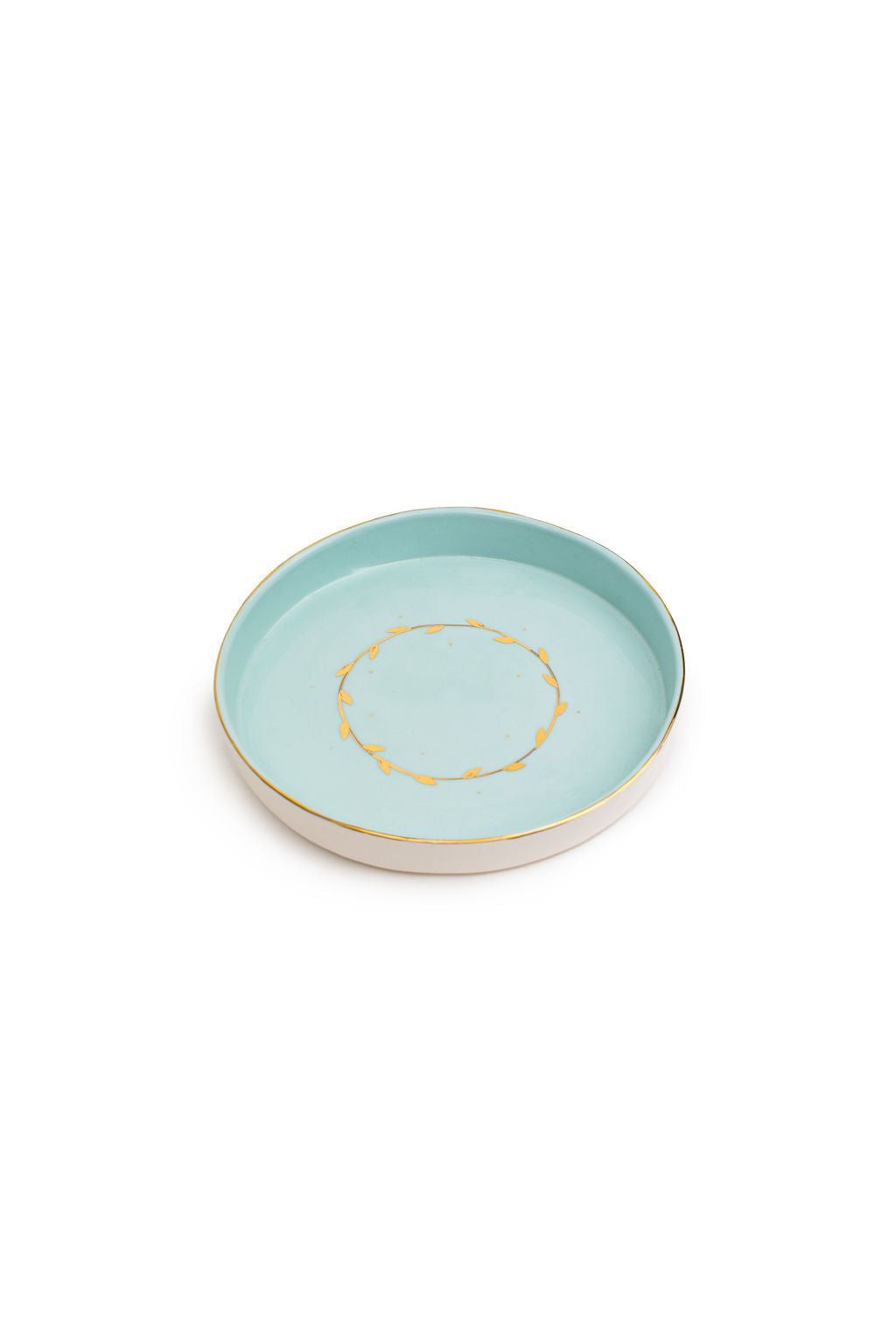 Cyan Maan Chip And Dip With Gold Leaves