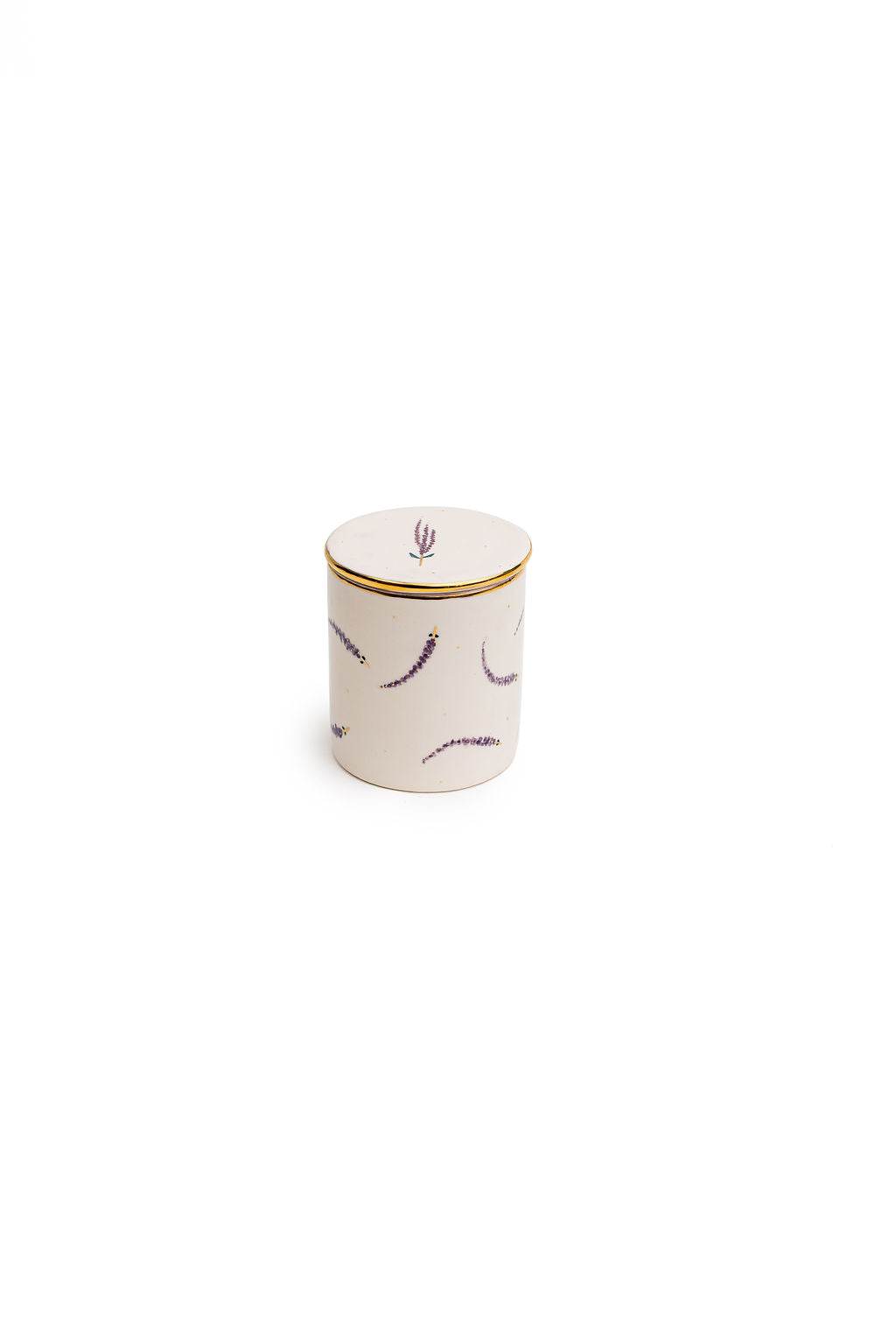 Small 3.5" Hand-Drawn Canister | Minimalist Floral Design