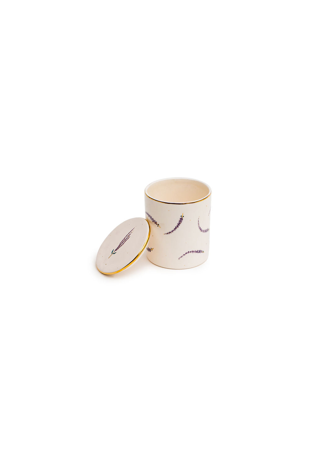 Small 3.5" Hand-Drawn Canister | Minimalist Floral Design