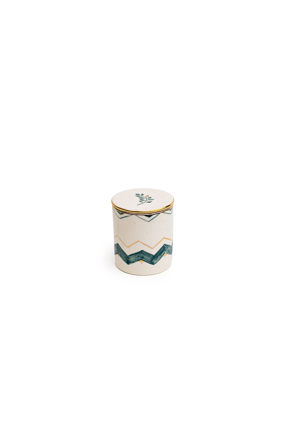 Small 3.5" Hand-Drawn Canister | Minimalist Floral Design