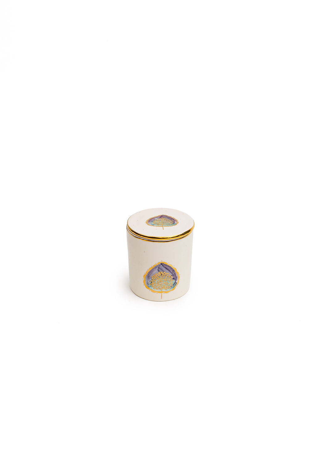 Small 3.5" Hand-Drawn Canister | Minimalist Floral Design