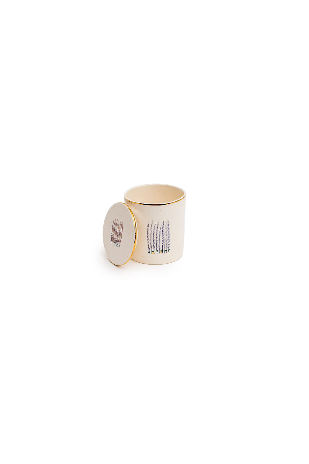 Small 3.5" Hand-Drawn Canister | Minimalist Floral Design