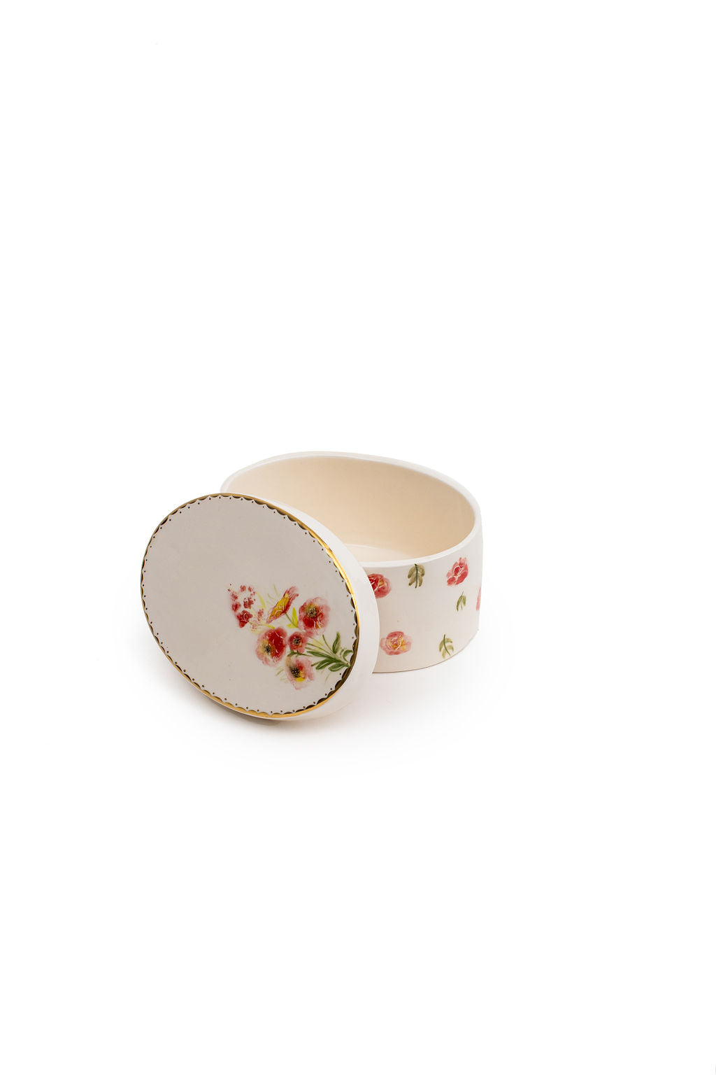 Large 4.5" Oval Canister | Floral Design