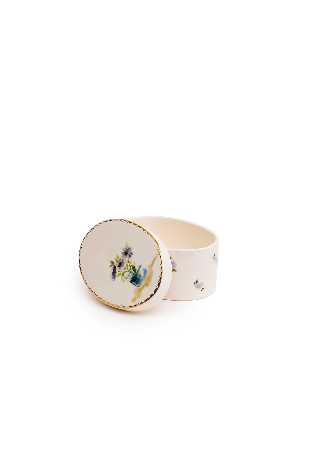 Large 4.5" Oval Canister | Floral Design