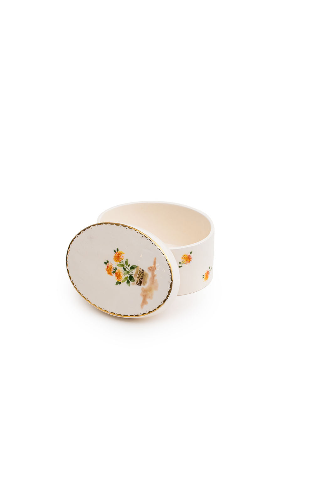 Large 4.5" Oval Canister | Floral Design