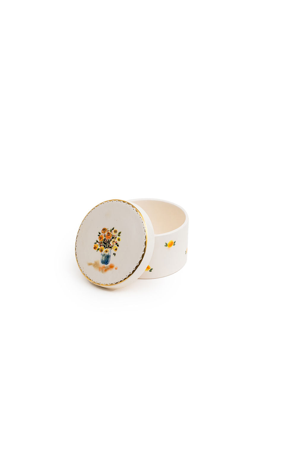 Large 5" Round Canister | Floral Design