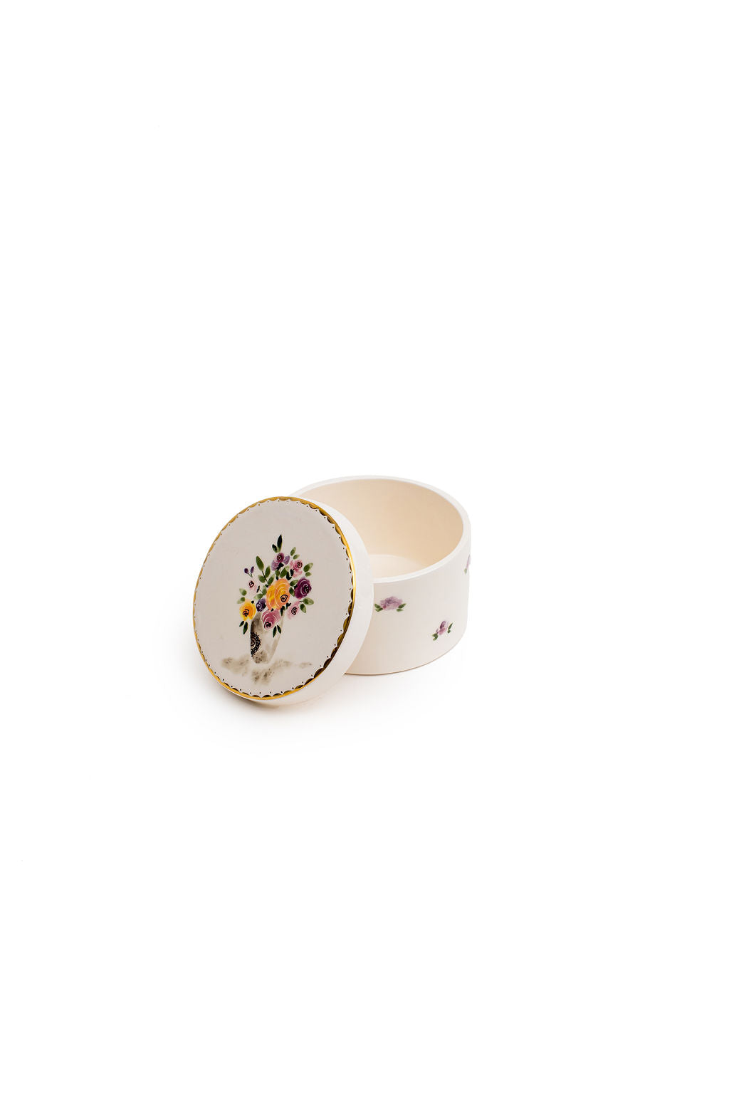 Large 5" Round Canister | Floral Design