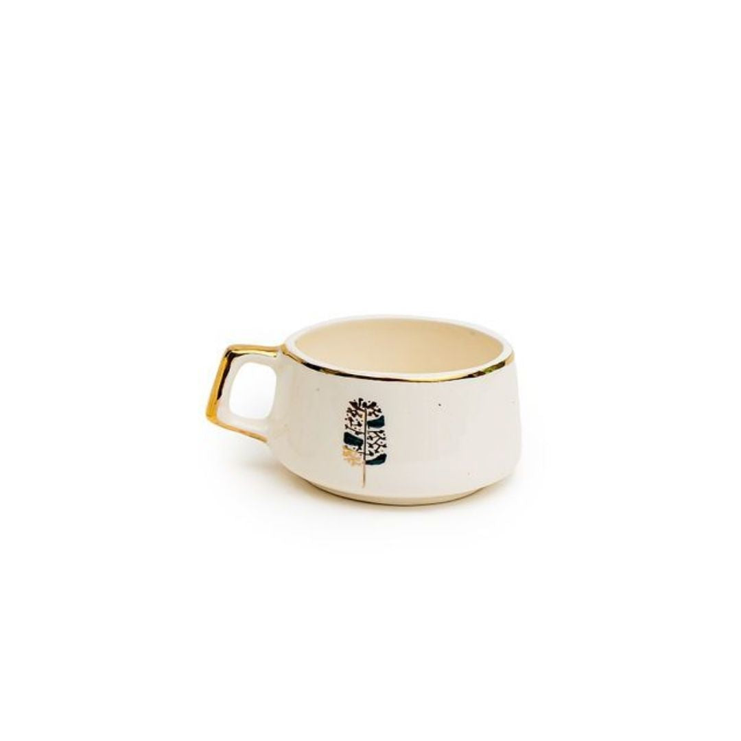 Hand-Drawn Mini Tea Cup | Minimal Floral Design