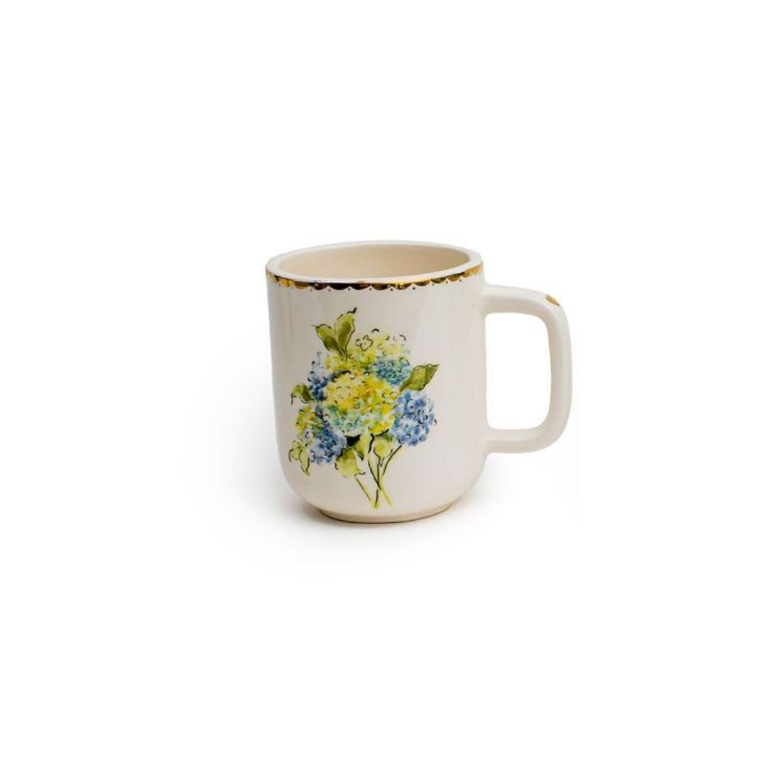 Hand-Drawn Ceramic Mugs | Floral Design