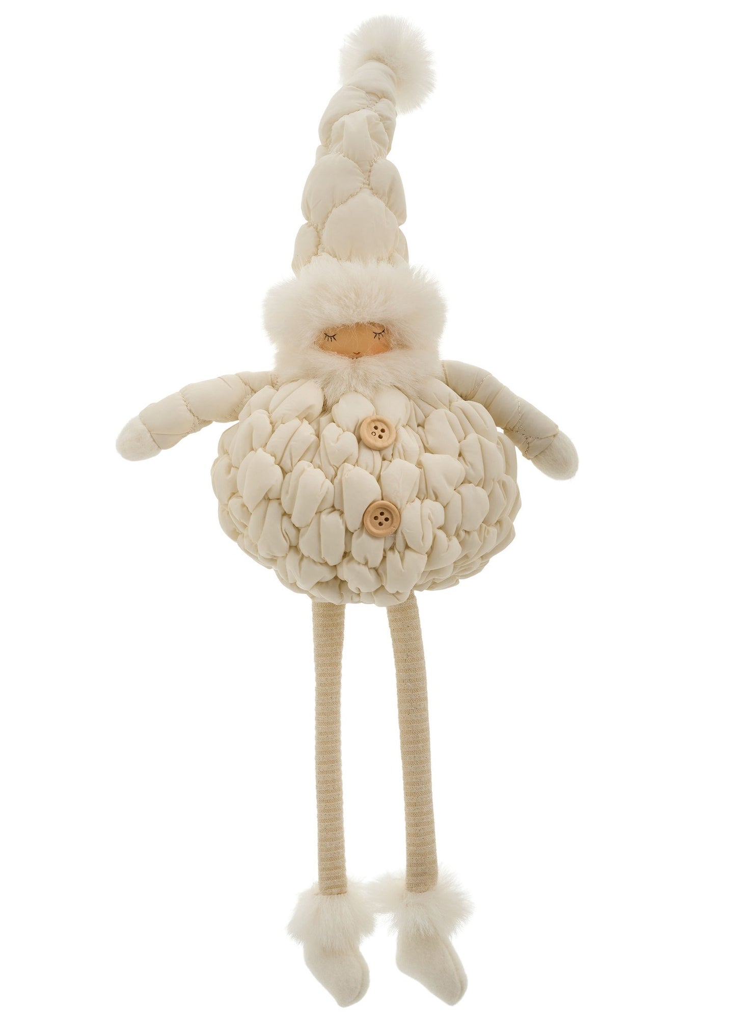 Ivory Puff Girl Sitting Decor