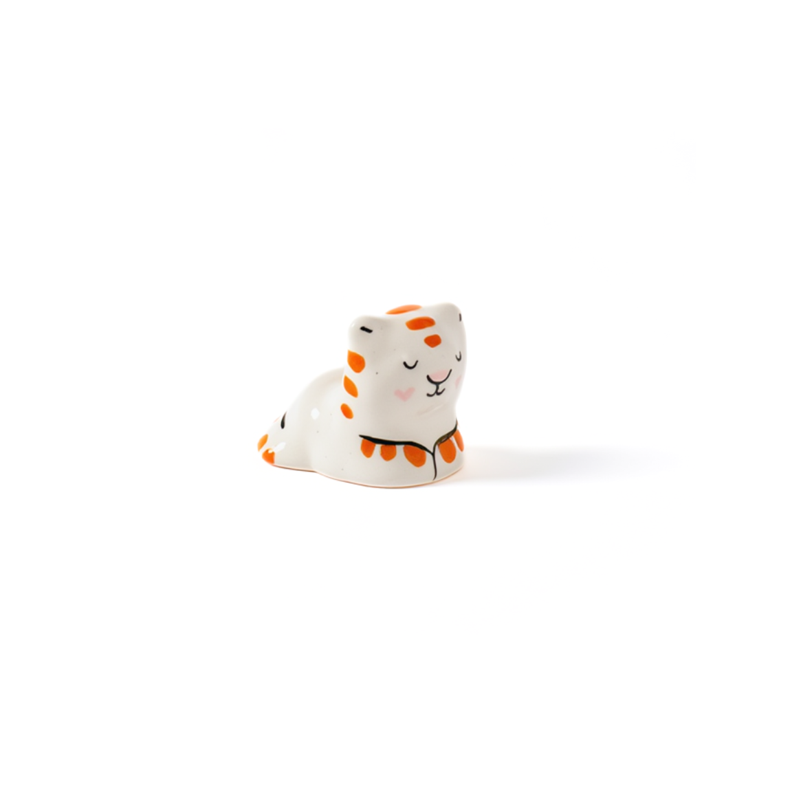 Ceramic Cat Incense Holder Set of 3 | Handcrafted Zen Kitty