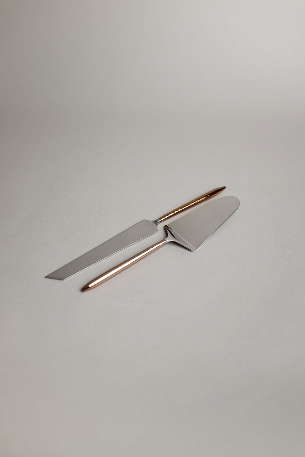 Copper & Silver 2-Piece Cake & Pie Server Set