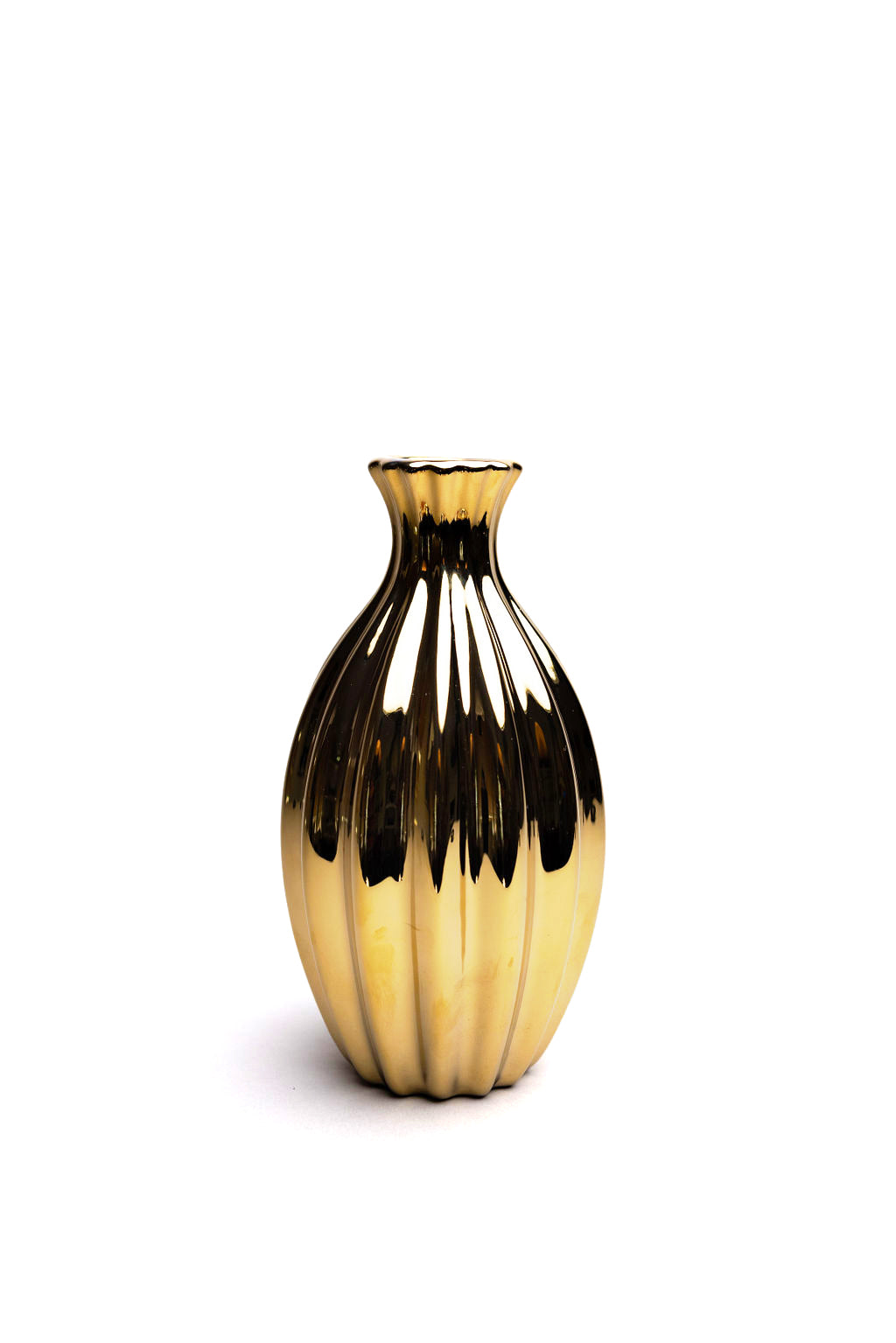 Metallic Ripple Vase | Gold or Silver Finish