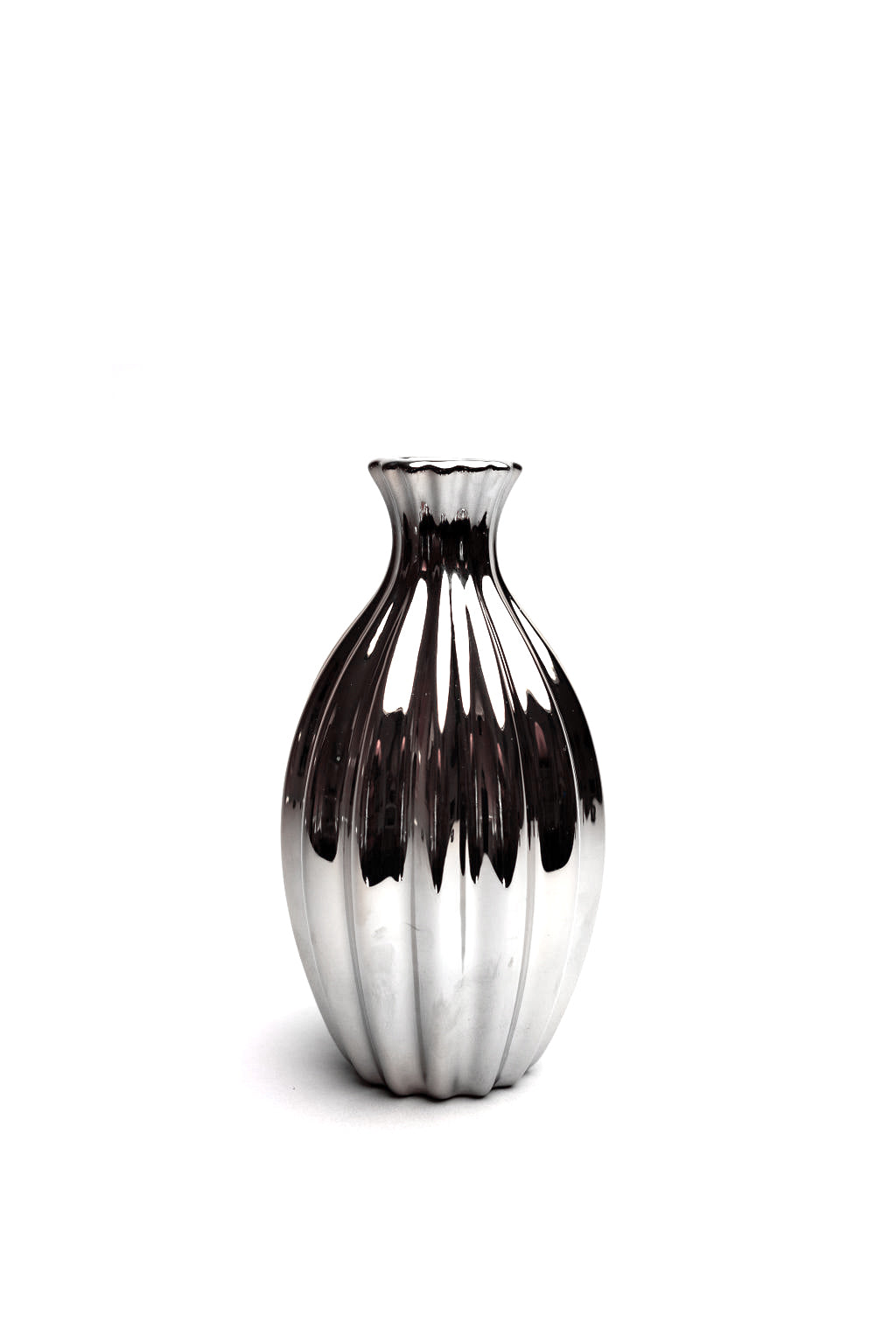 Metallic Ripple Vase | Gold or Silver Finish