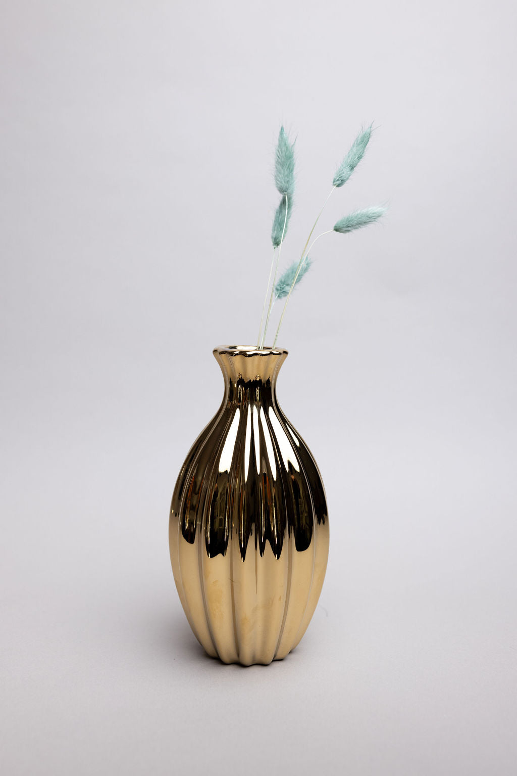 Metallic Ripple Vase | Gold or Silver Finish
