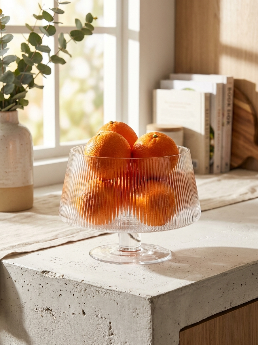Glass Fruits Bowl