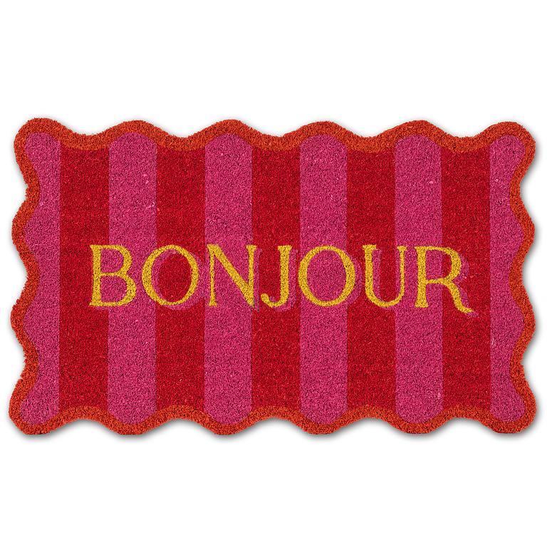Bonjour Pink & Red Striped