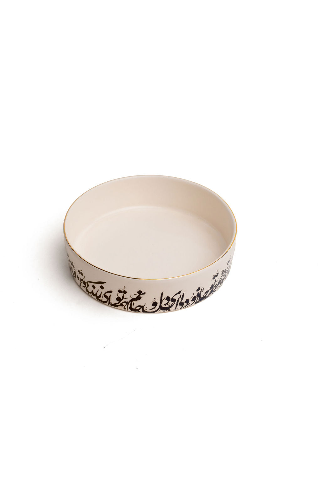 Black And White Flat Base Bowls 6.5"