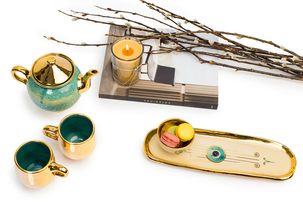 18K Gold Plated Oval Trays