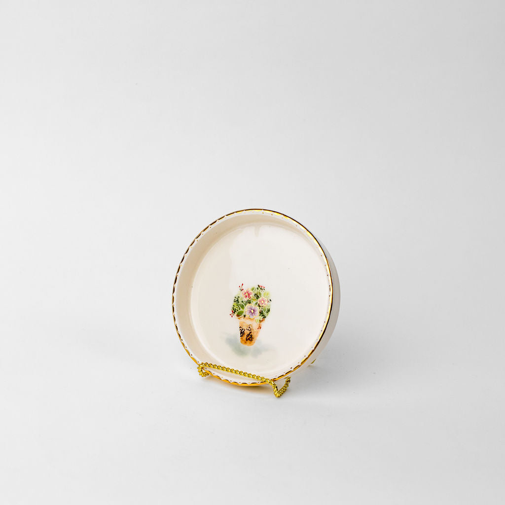 Hand Painted Floral Plates 5.5"