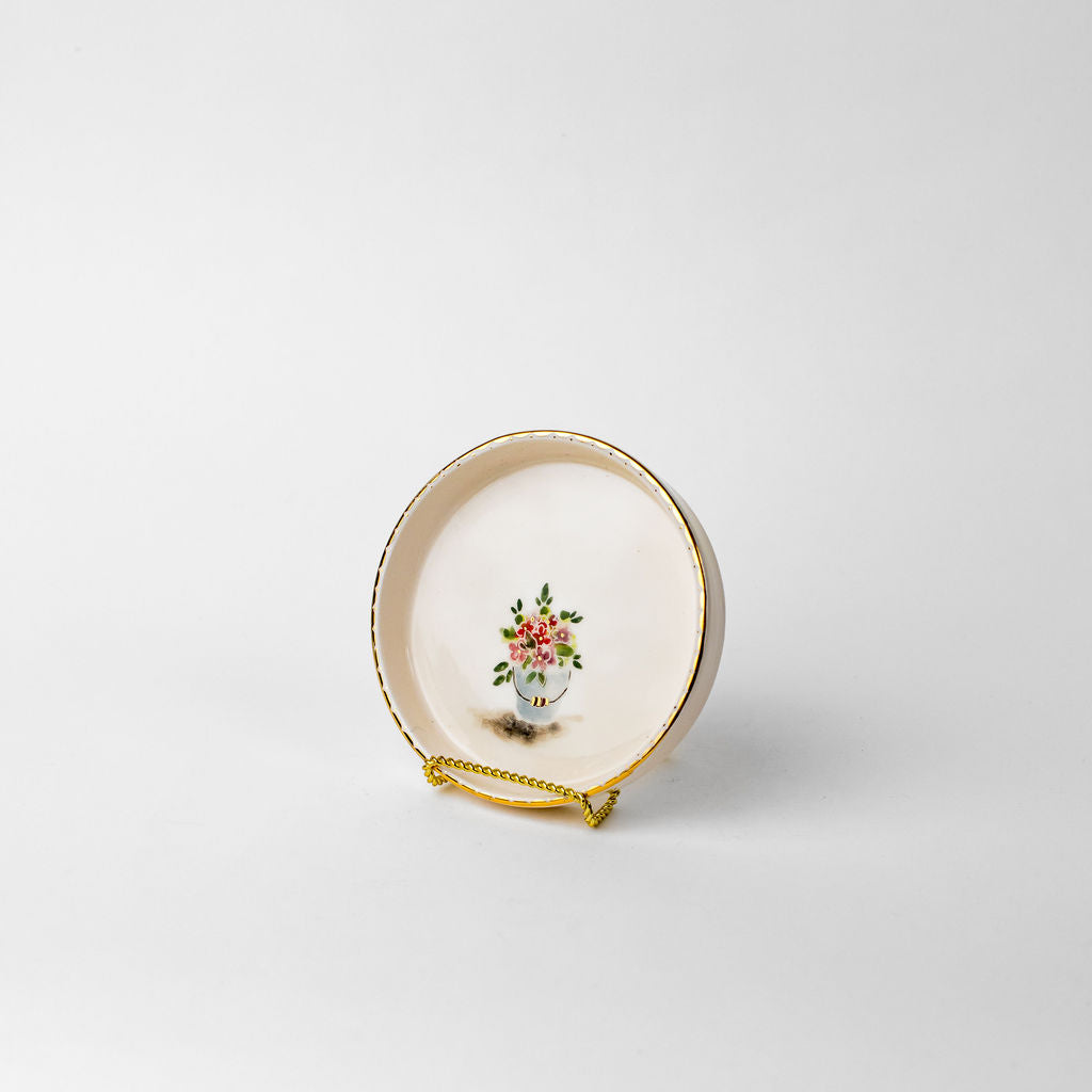 Hand Painted Floral Plates 5.5"