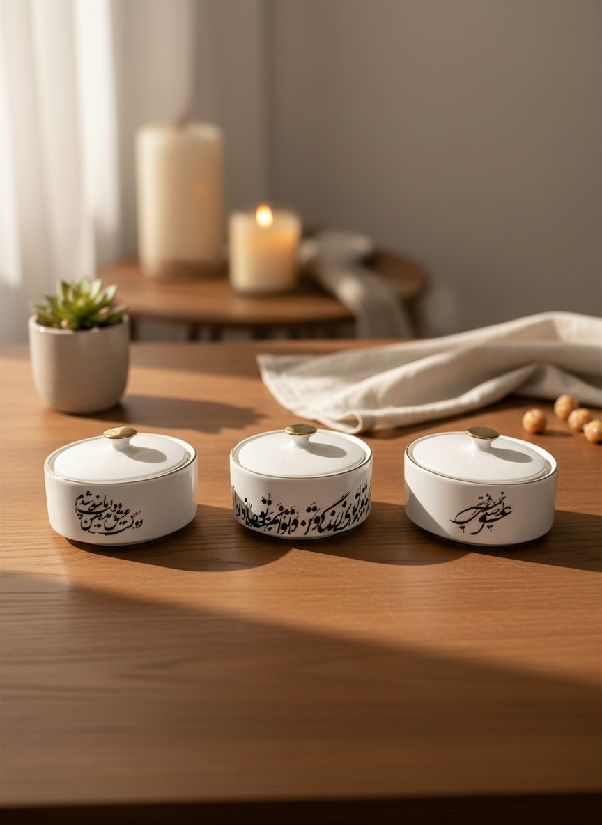 Black And White Canisters 6.5"