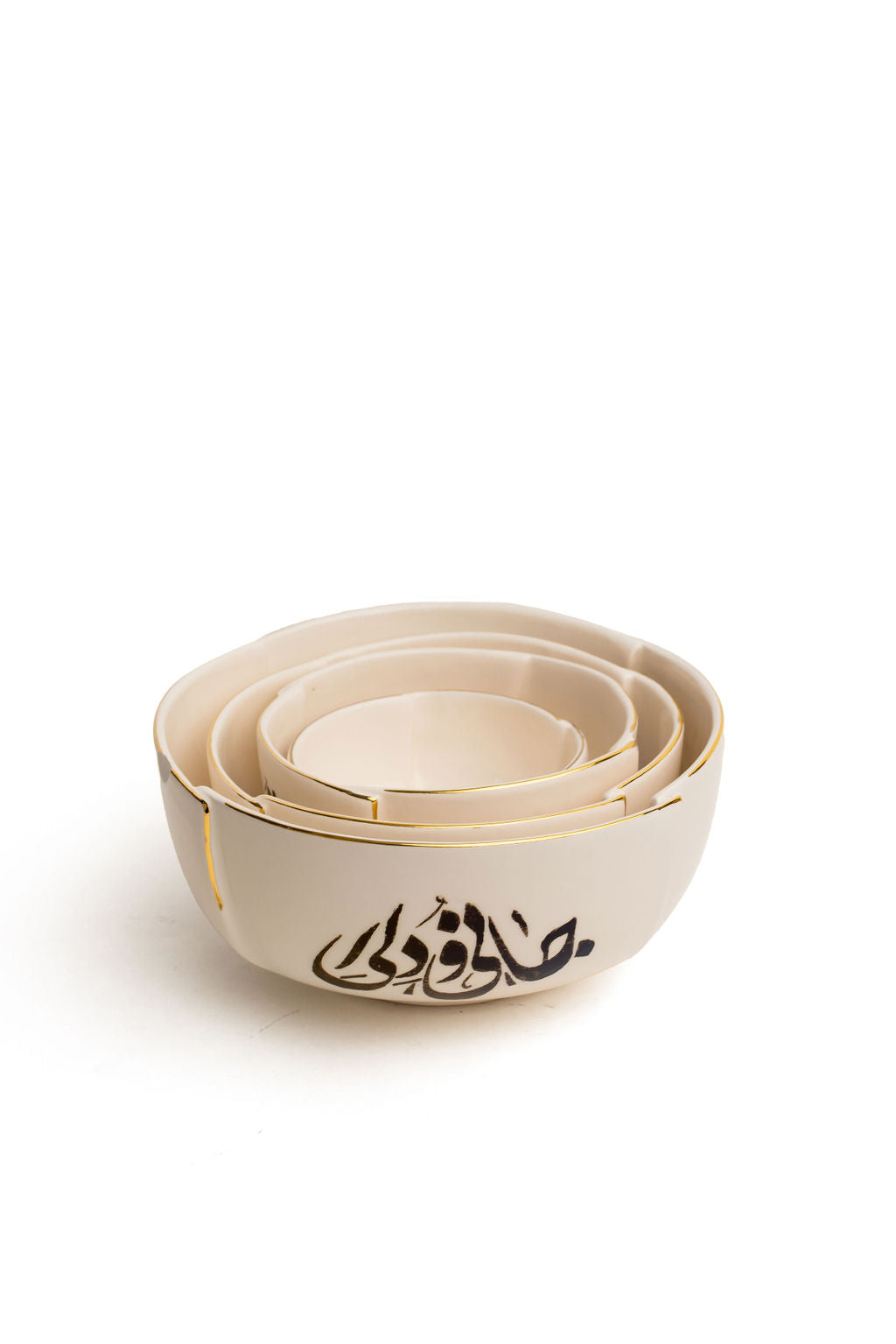 Black And White Calligraphy Tulip Bowl