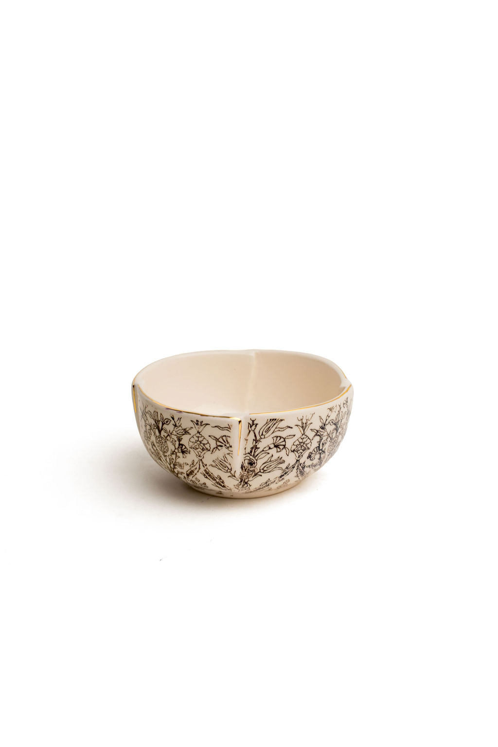 Black and White Floral Tulip Bowls