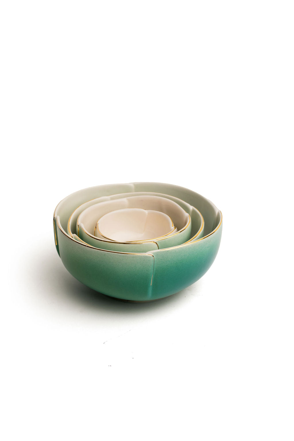 Teal Tulip Bowl