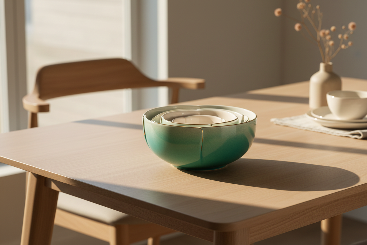 Teal Tulip Bowl