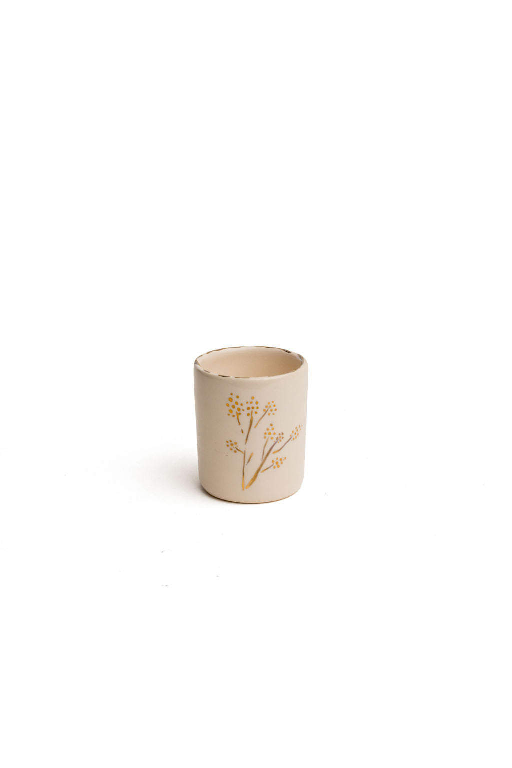 Handmade White & Gold Ceramic Mug