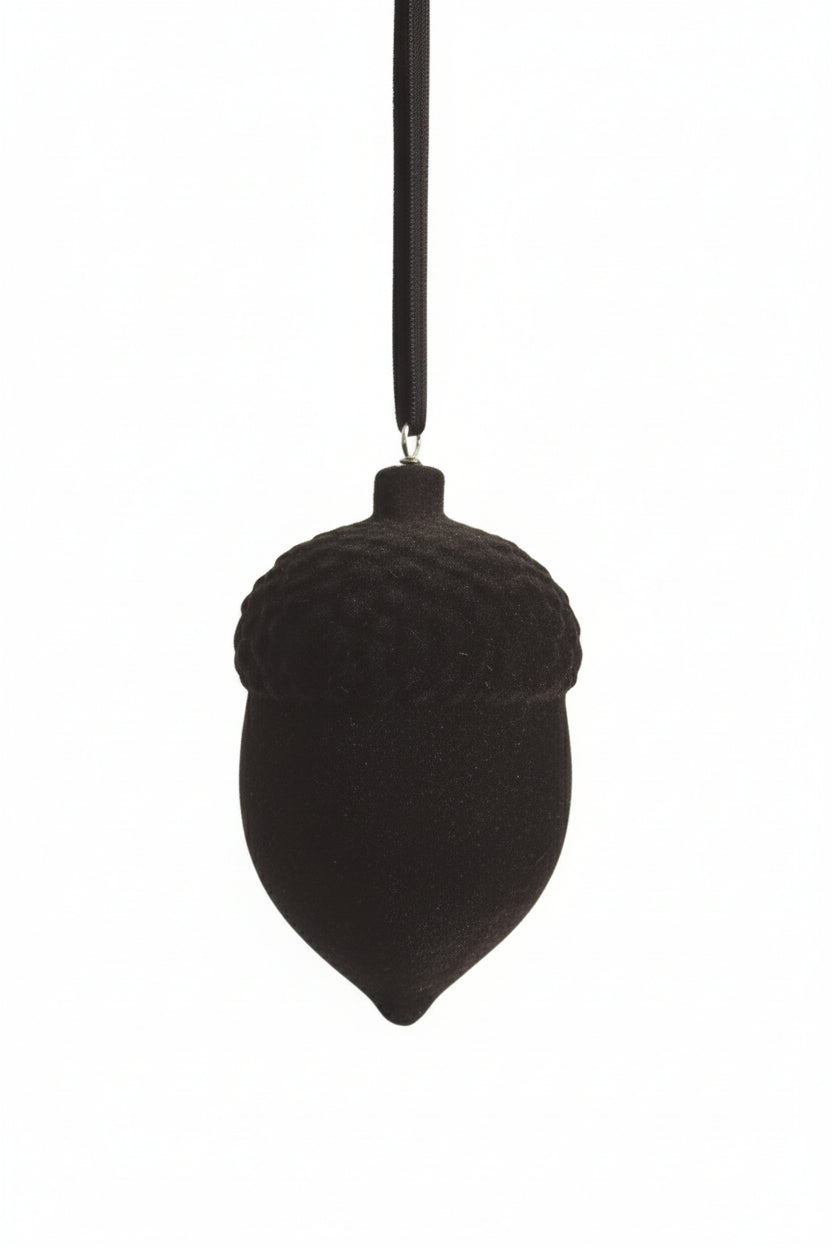 Black Felt Acorn Ornament