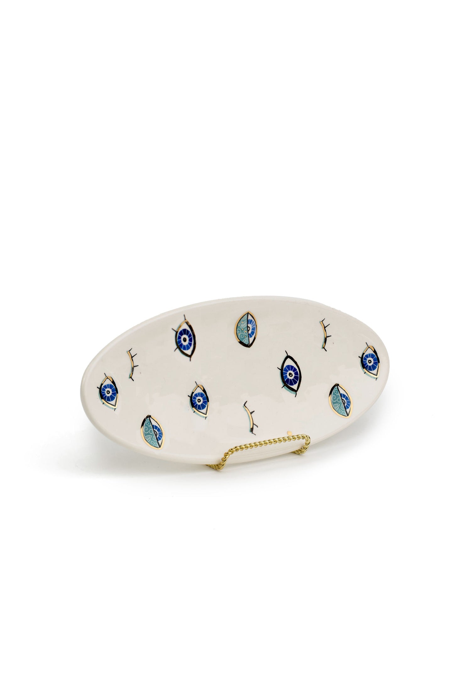 Blue Eyes Oval Serving Plate