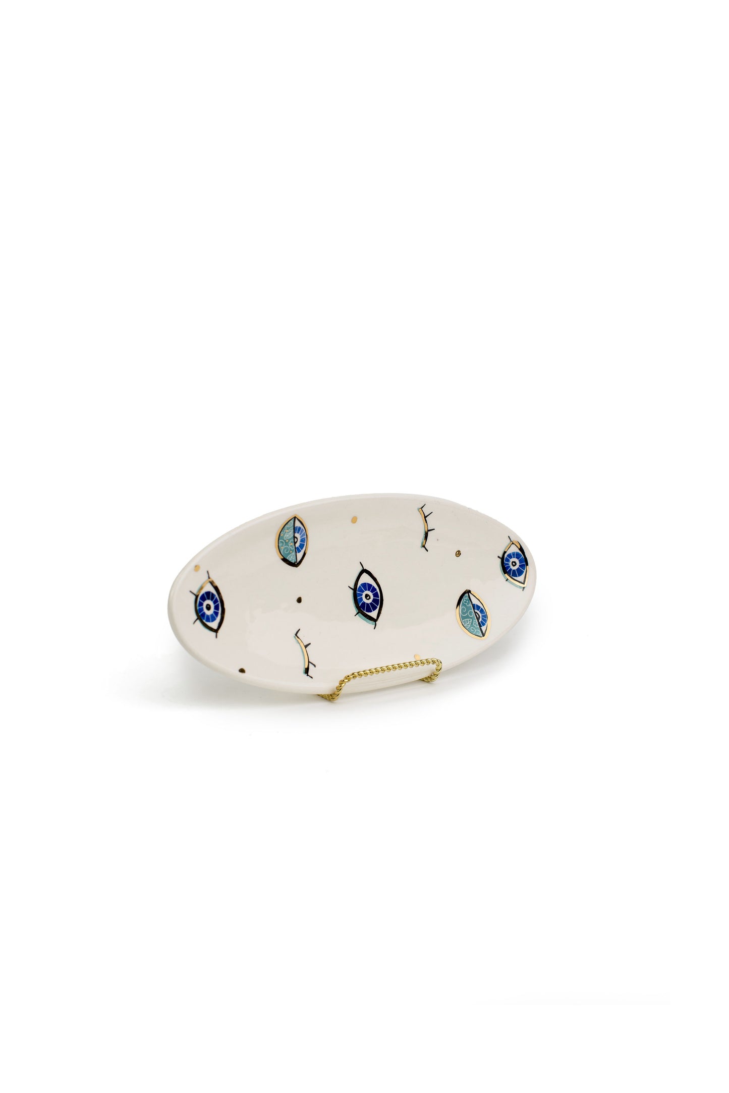 Blue Eyes Oval Serving Plate