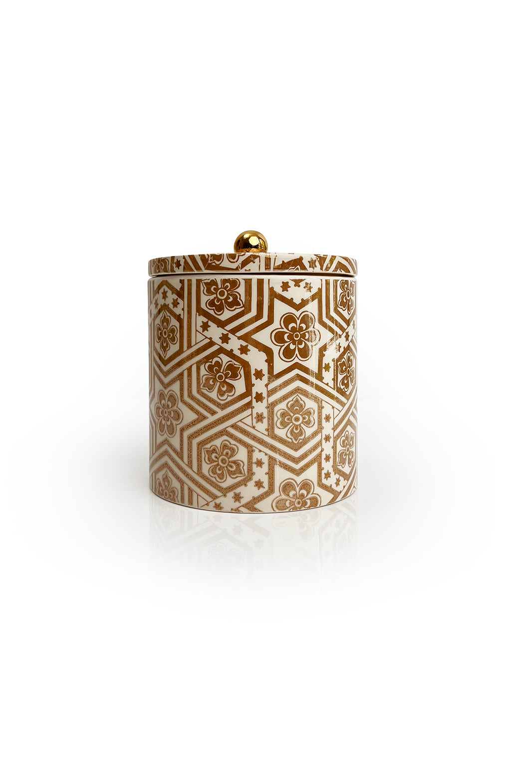White And Gold Raastin Canister