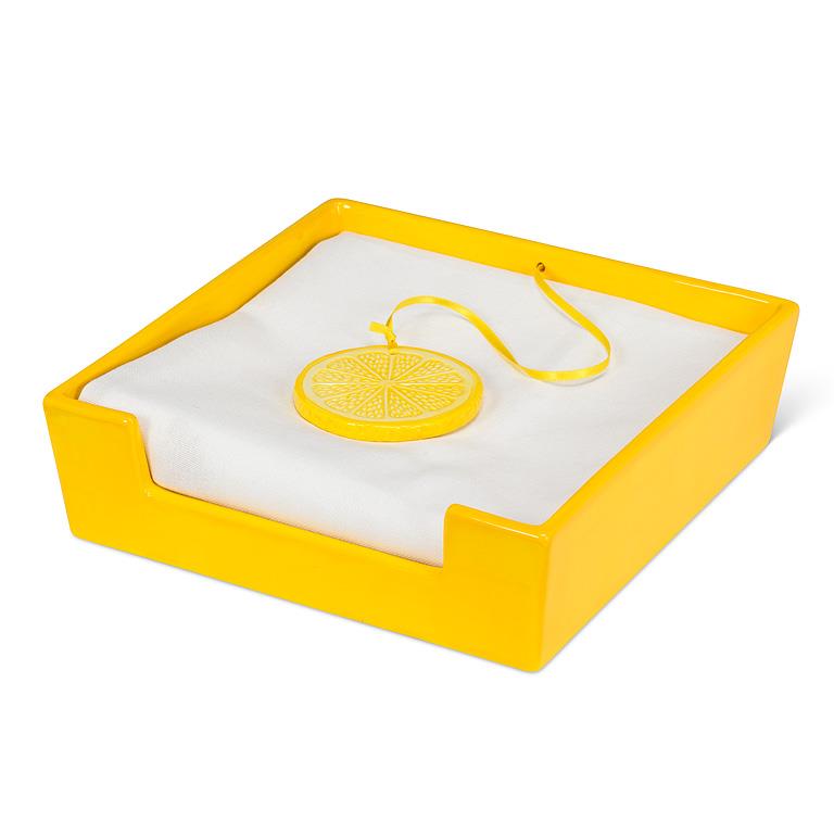 Square Lemon Slice Napkin Holder