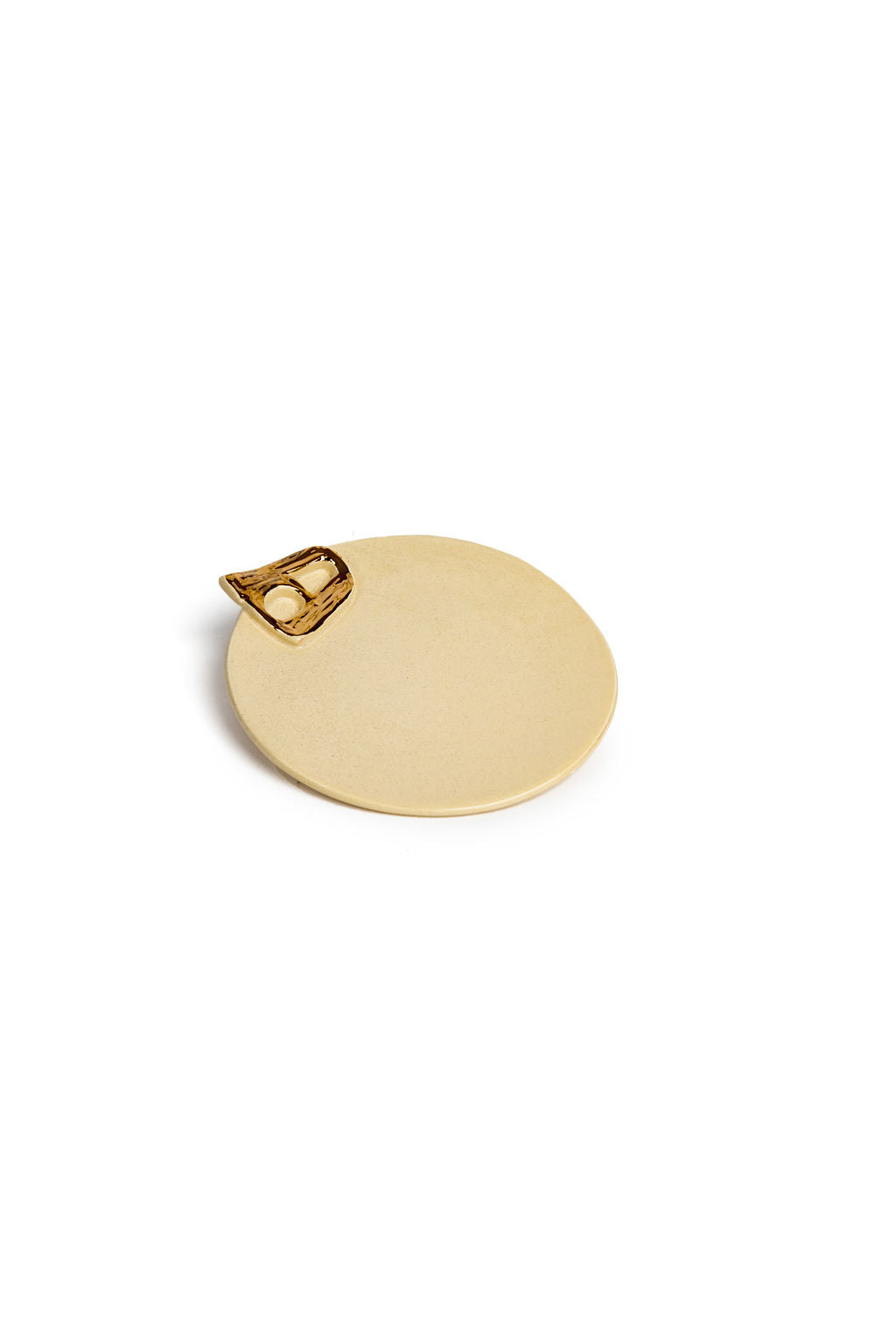 Beige And Gold H Plate And Mugs Set | 3 Piece Set