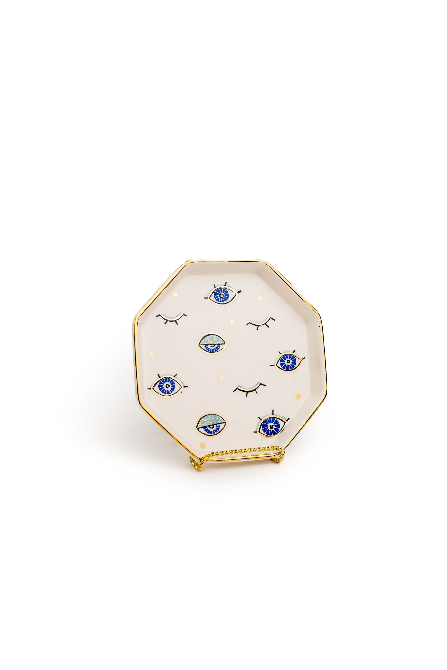 Hexagon Blue Eye Tray
