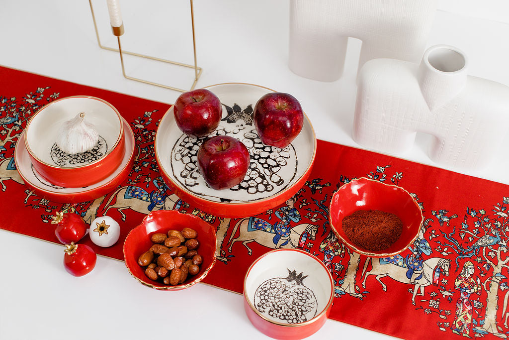 Round Pomegranate Bowls | Set of 2