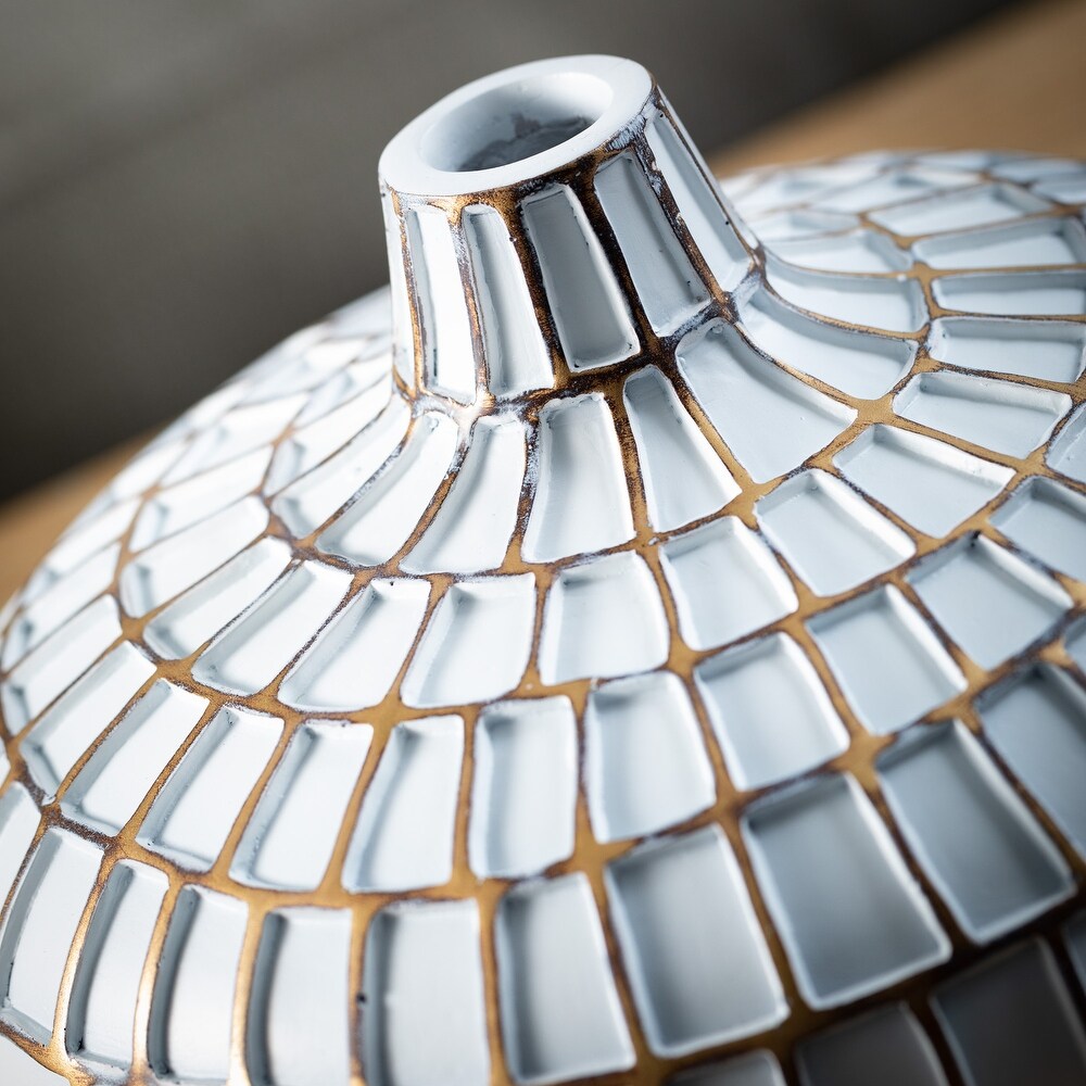 White and Gold Decorative Vase