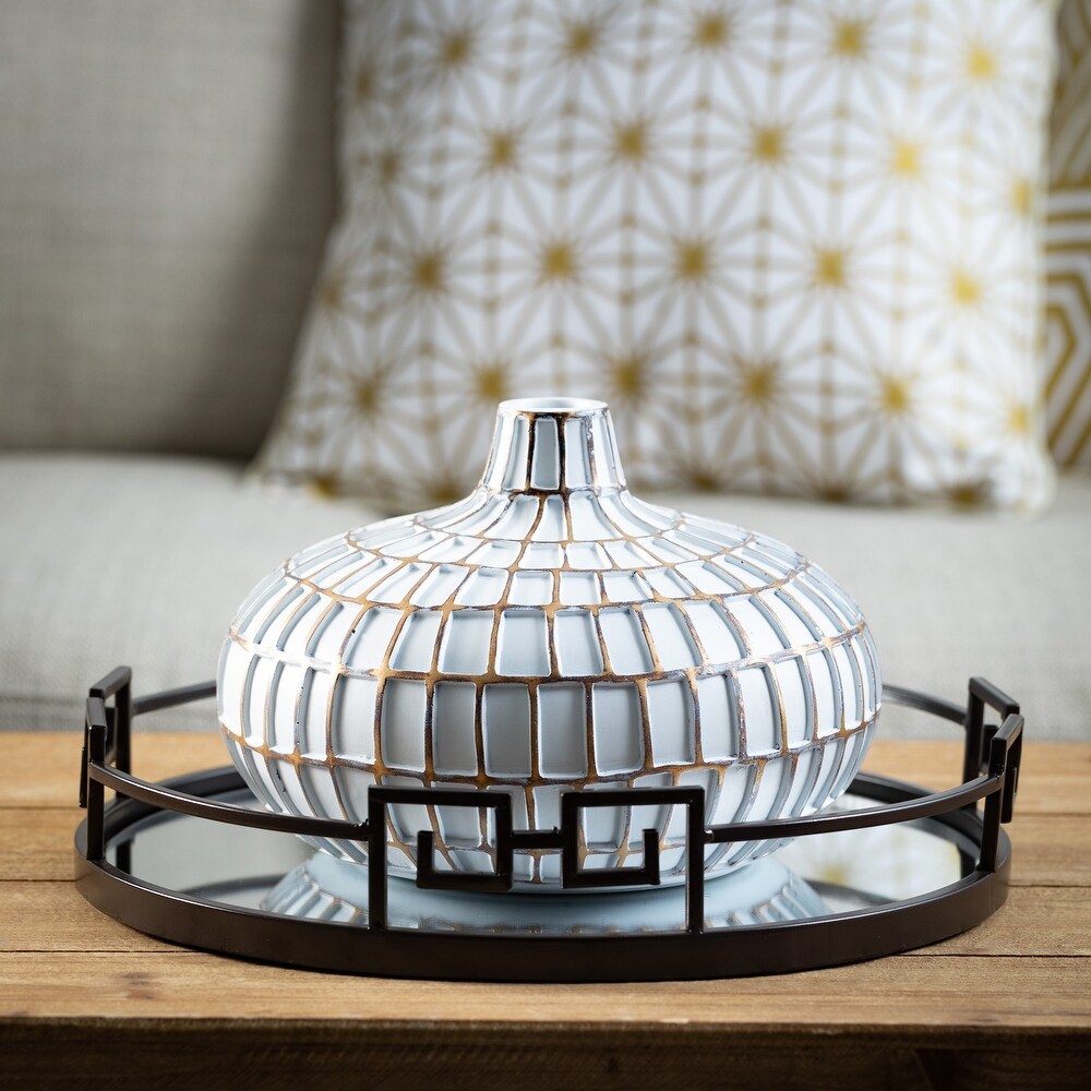White and Gold Decorative Vase