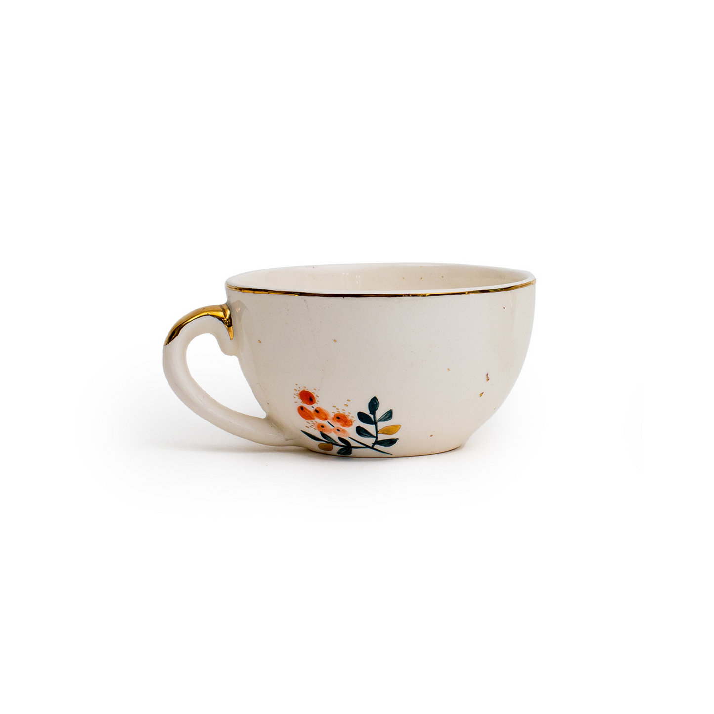 Handmade Ceramic Tea Cup | Floral Design