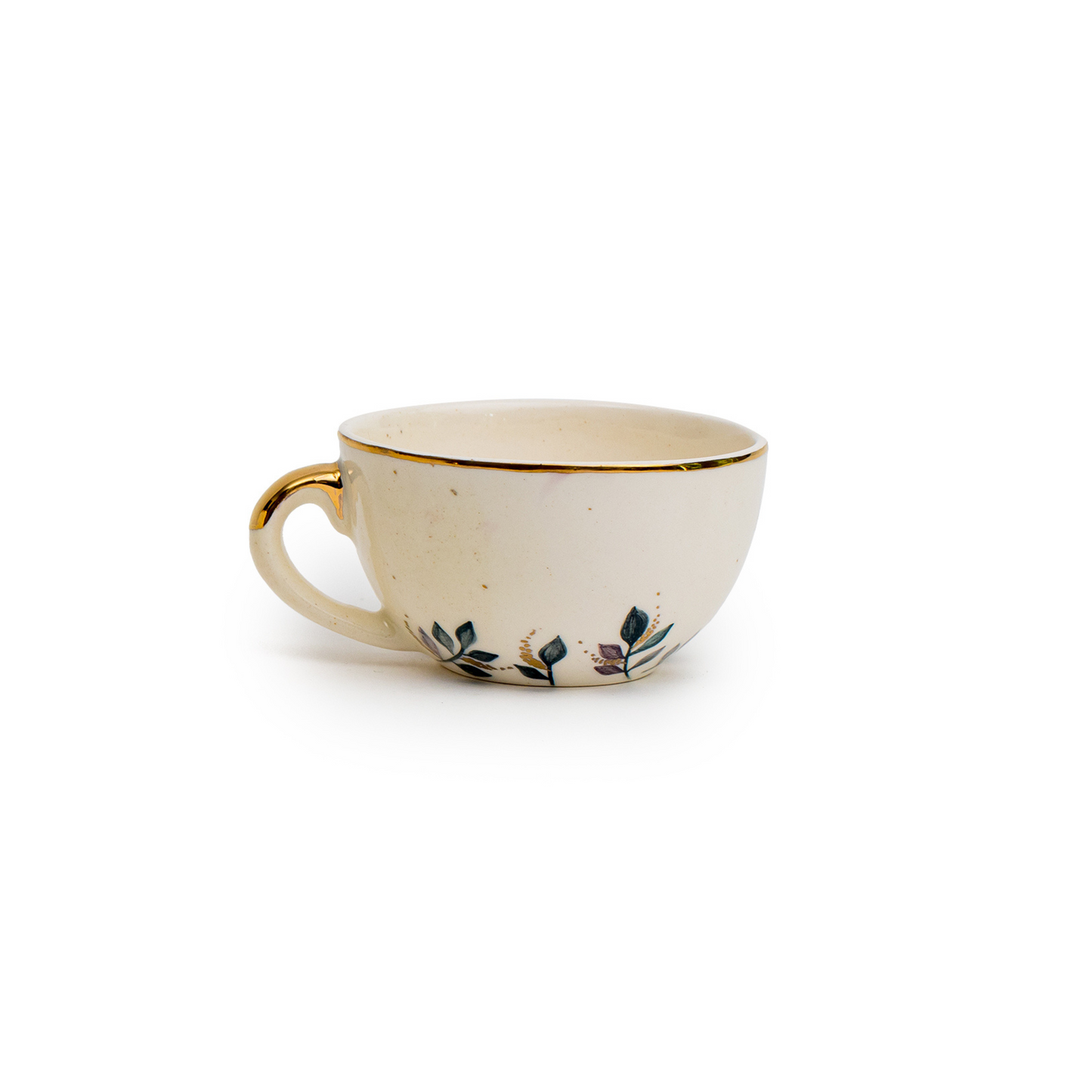 Handmade Ceramic Tea Cup | Floral Design