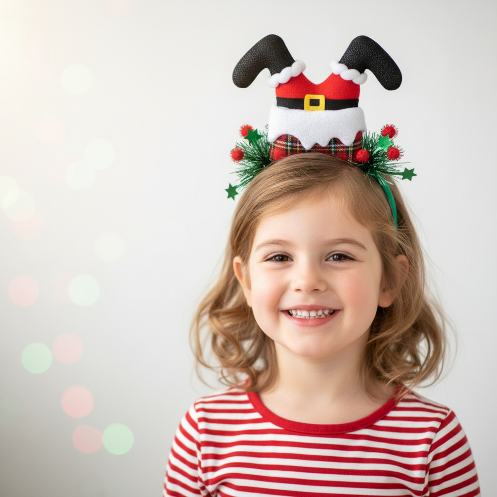 Upside Down Santa Head Piece