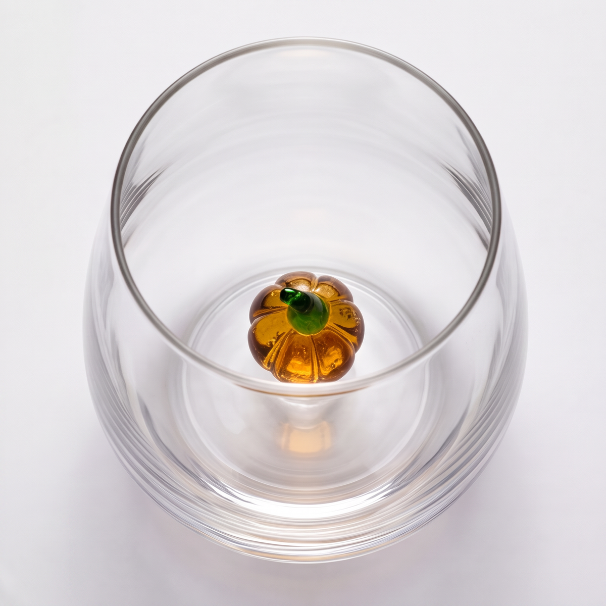 Pumpkin Stemless Wine Glass
