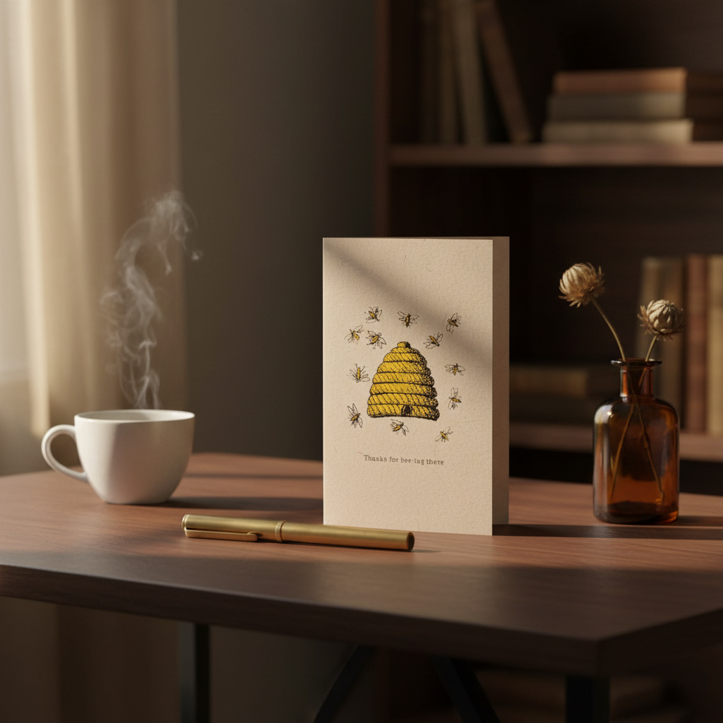 Thank You For Bee-ing There Card