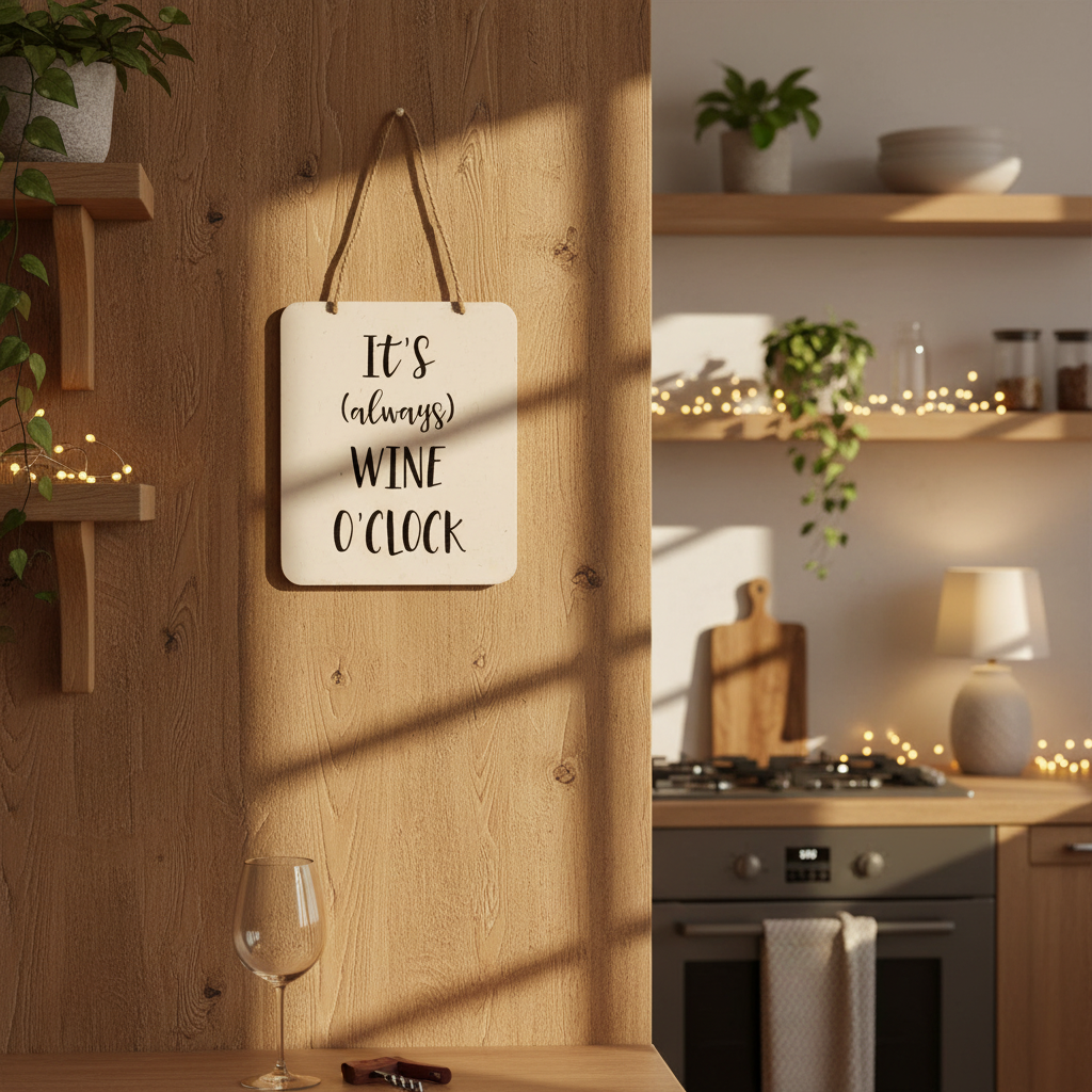 Wine O'clock Sign
